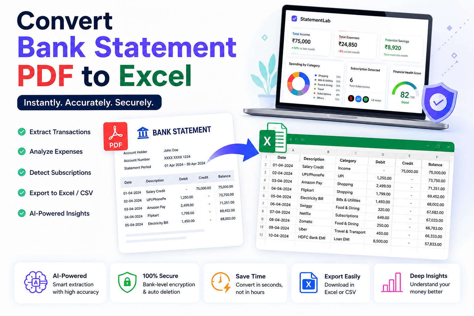 How to Convert Bank Statement PDF to Excel Easily (2026 Guide)