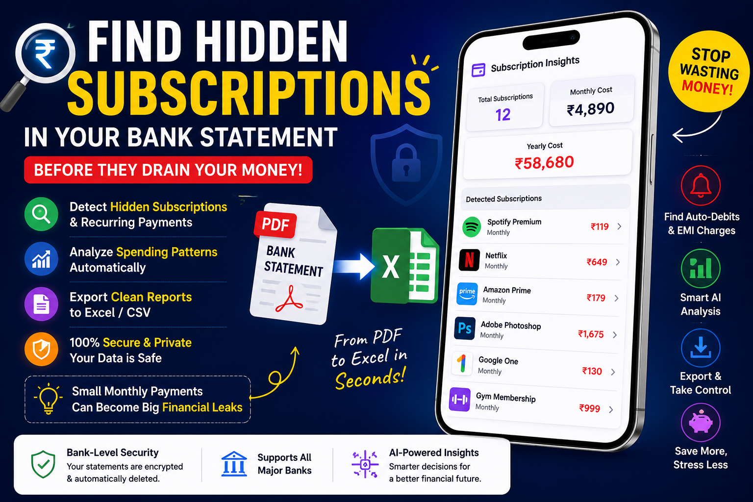 Find Hidden Subscriptions in Your Bank Statement Before They Drain Your Money